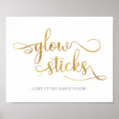 Gloed sticks: gouden folie bruiloft poster (Voorkant)