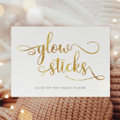 Gloed sticks: gouden folie bruiloft poster