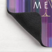 Gloed Striped Patroonmonogram aanpassen Muismat (Hoek)
