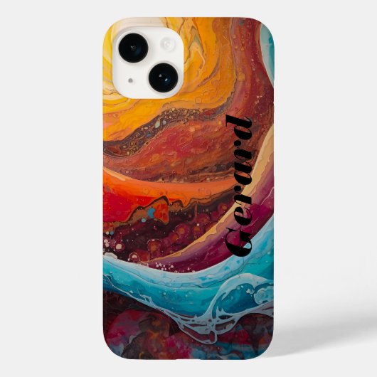 Gloed Stromen – Dynamische Sunset Water Art Print Case-Mate iPhone Case (Achterkant)
