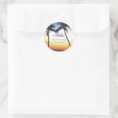 Gloed Sunset aangepaste envelopzegels voor groet Ronde Sticker (Tas)