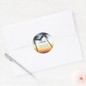 Gloed Sunset aangepaste envelopzegels voor groet Ronde Sticker (Envelop)