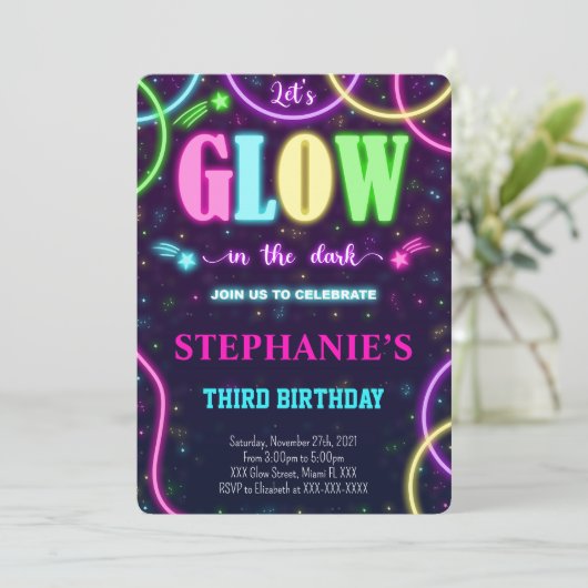 Gloed Uitnodiging (Staand voorkant)