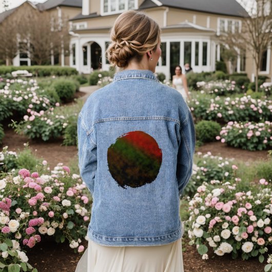 Gloed van bosgloeiing denim jacket (Huwelijk Achterkant)