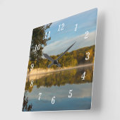 Gloed van de herfst ochtend wandklok (Hoek)