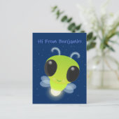Gloed van de klap de firefly illustratie van de ca briefkaart (Staand voorkant)