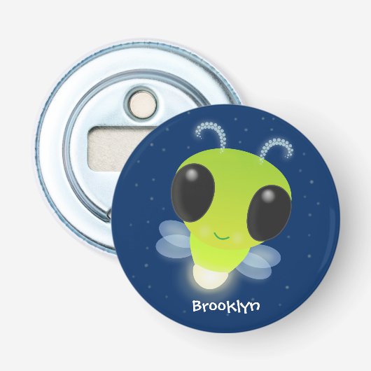 Gloed van de klap de firefly illustratie van de ca button flesopener (Voorkant)