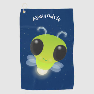 Gloed van de klap de firefly illustratie van de ca golfhanddoek