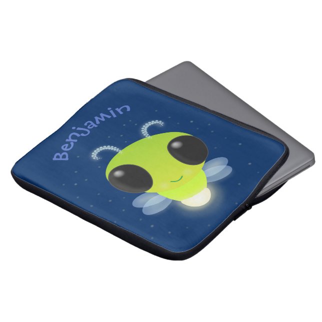 Gloed van de klap de firefly illustratie van de ca laptop sleeve (Voorkant top)