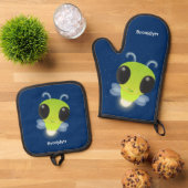 Gloed van de klap de firefly illustratie van de ca ovenwant & pannenlap set (Top down)
