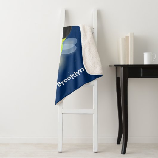 Gloed van de klap de firefly illustratie van de ca sherpa deken (In situ)