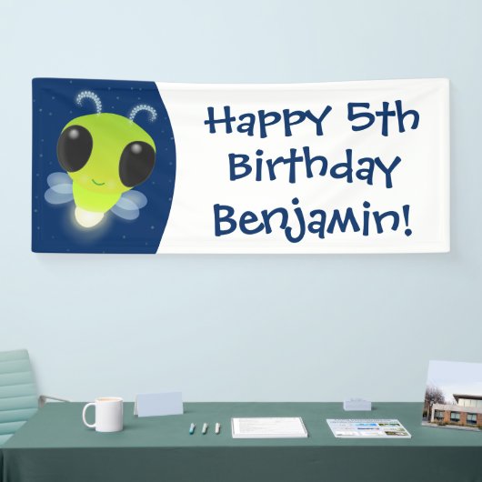 Gloed van de klap de firefly illustratie van de ca spandoek (Beurs)