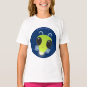 Gloed van de klap de firefly illustratie van de ca t-shirt (Voorkant)