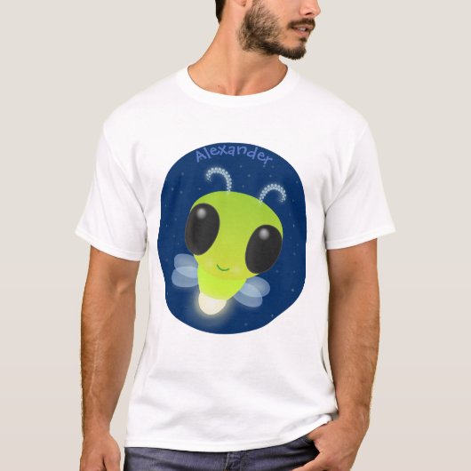 Gloed van de klap de firefly illustratie van de ca t-shirt (Voorkant)