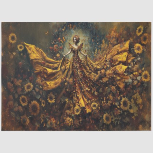 Gloed van Herfst Godin Tissue Papier (Voorkant)