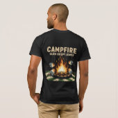 Gloed van het kampvuur Knapperige bladeren Marshma T-shirt (Achterkant volledig)