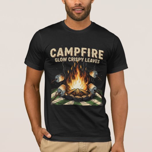 Gloed van het kampvuur Knapperige bladeren Marshma T-shirt (Voorkant)