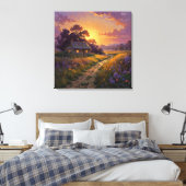 Gloed van het platteland - Schilderachtig landscha Canvas Afdruk (Insitu (Slaapkamer))