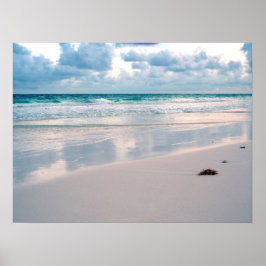 Gloed van Roze op een Sunset Beach Poster