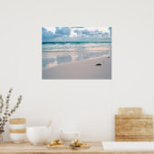 Gloed van Roze op een Sunset Beach Poster (Keuken)