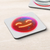 Gloed van Vreugde: Digitaal Emoticon Bier Onderzetter (Linkerzijde)