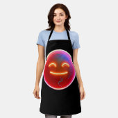 Gloed van Vreugde: Digitale Emoticon Schort (Gedragen)