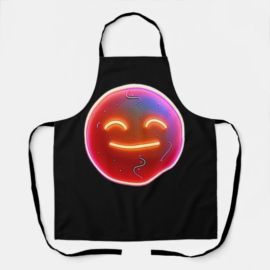 Gloed van Vreugde: Digitale Emoticon Schort (Voorkant)