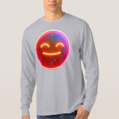 Gloed van Vreugde: Digitale Emoticon T-shirt (Voorkant)