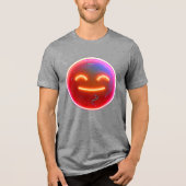 Gloed van Vreugde: Digitale Emoticon Tri-Blend Shirt (Voorkant)