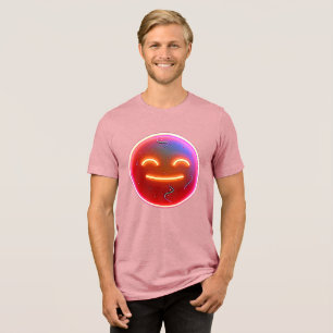 Gloed van Vreugde: Digitale Emoticon Tri-Blend Shirt