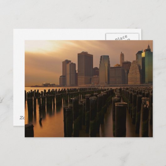 Gloed van zonsondergang tijdens de stormachie in h briefkaart (Voorkant / Achterkant)