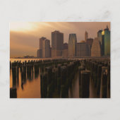 Gloed van zonsondergang tijdens de stormachie in h briefkaart (Voorkant)