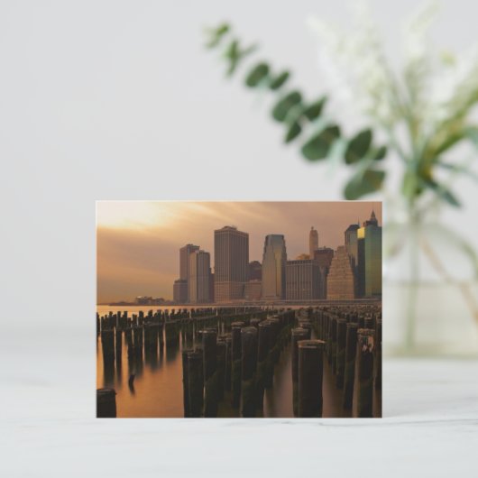 Gloed van zonsondergang tijdens de stormachie in h briefkaart (Staand voorkant)