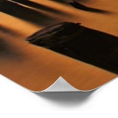 Gloed van zonsondergang tijdens de stormachie in h poster (Hoek)