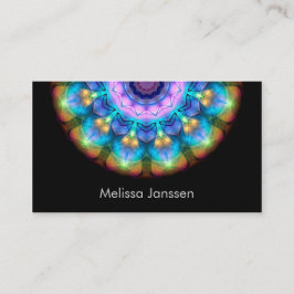 Gloed verbrand glas - Mandala- Visitekaartje
