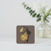 gloed vierkante visitekaartje (Staand voorkant)