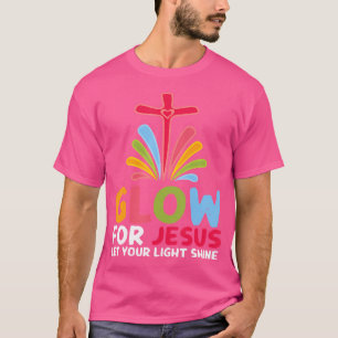 Gloed voor Jezus Laat uw licht schijnen geloof kru T-shirt