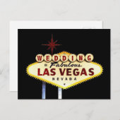 Gloed WEDDING in Fabulous Las Vegas Briefkaart (Voorkant / Achterkant)
