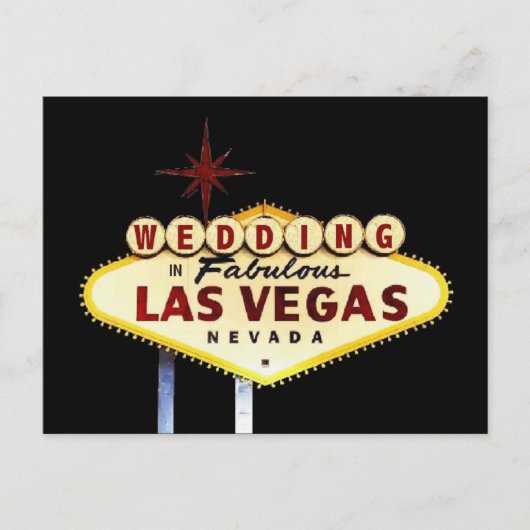 Gloed WEDDING in Fabulous Las Vegas Briefkaart (Voorkant)