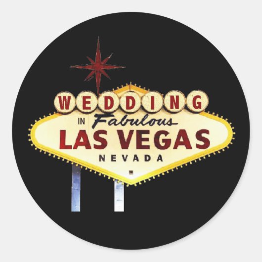 Gloed WEDDING in Fabulous Las Vegas Sticker (Voorkant)