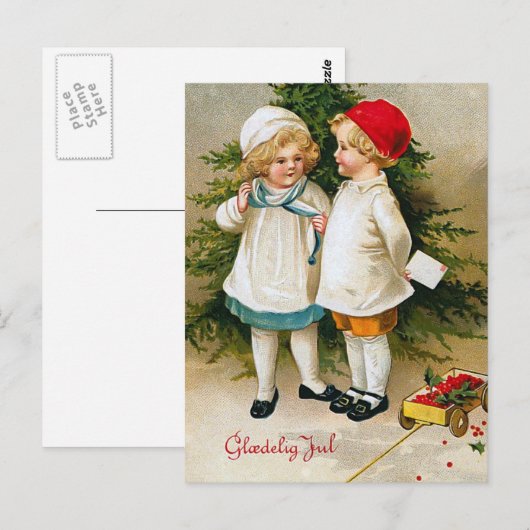 "Gloedelig Jul" Briefkaart (Voorkant / Achterkant)