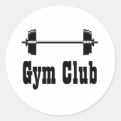 Gloedgymzaal Ronde Sticker (Voorkant)