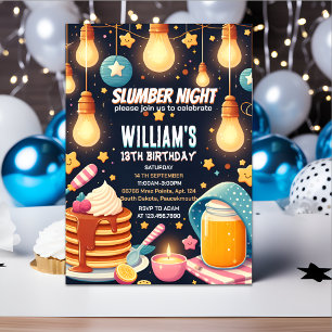 gloedsterren Sleepover Slumber Party 13e verjaarda Kaart