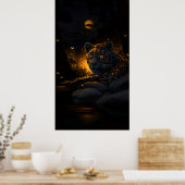 Gloedvolle Ogen van de Nacht Poster (Keuken)