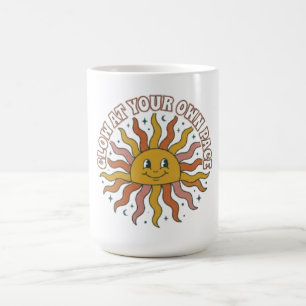 Gloei in je eigen tempo Retro Zon Esthetiek Koffiemok