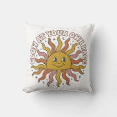 Gloei in je eigen tempo Retro Zon Esthetiek Kussen (Voorkant)