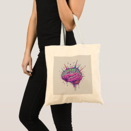 Gloei Met Je Geest Neon Brain Statement Tote Bag