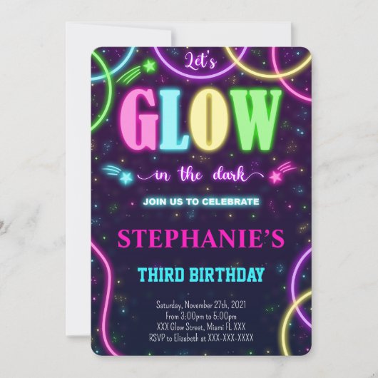 Gloei uitnodiging (Voorkant)