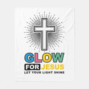 Gloei Voor Jezus Christelijk Kruis Licht Shirt Ont Fleece Deken
