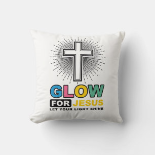 Gloei Voor Jezus Christelijk Kruis Licht Shirt Ont Kussen